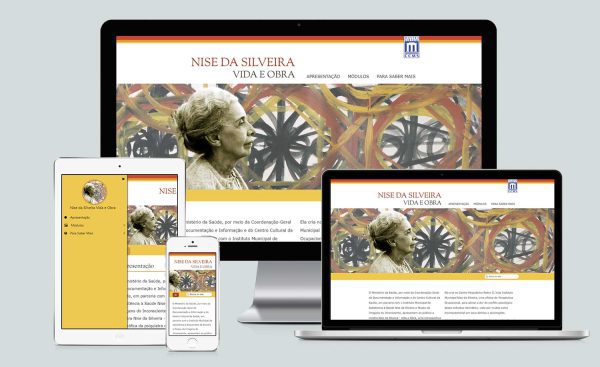 Site responsivo Nise da Silveira Vida e Obra